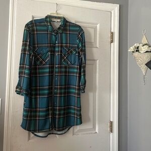 Long plaid shirt
